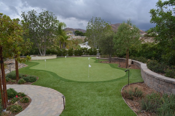 Backyard putting green