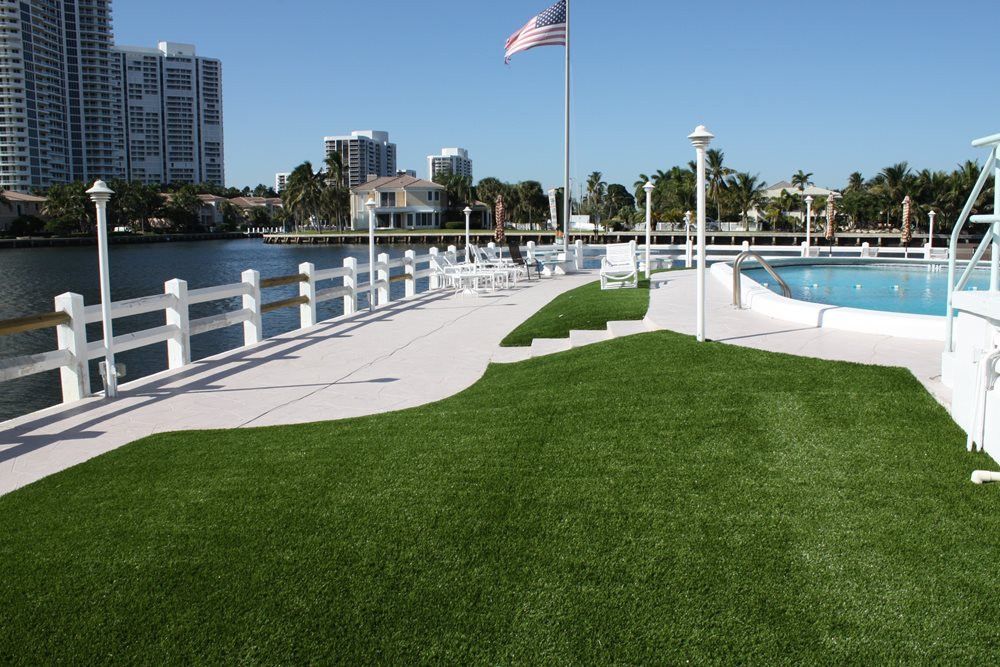 Artificial grass landscaping