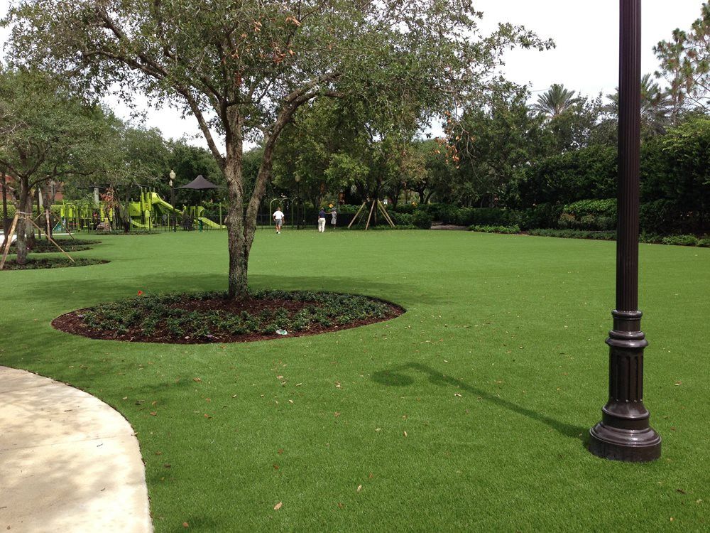 Commercial artificial grass landscaping