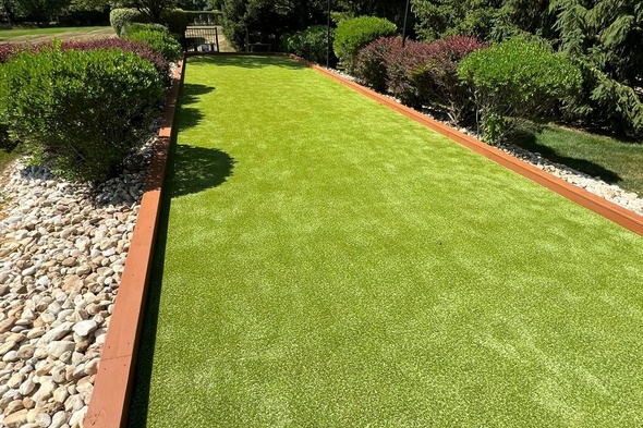 Bocce Ball Court using artificial grass