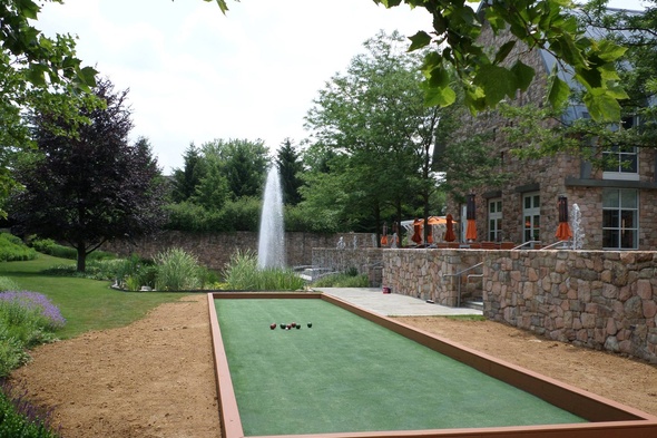 Custom Bocce Court using artificial turf
