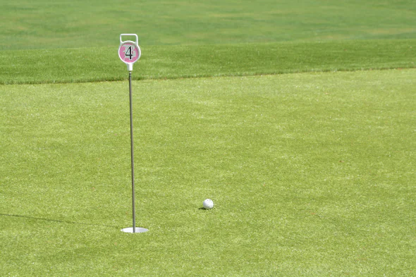 Baylor High School in Atlanta, GA artificial turf putting green surface.