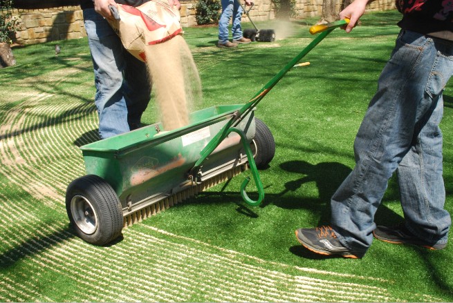Artificial grass installation - base layer