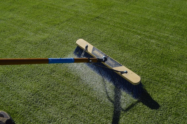 Artificial turf installation - infill