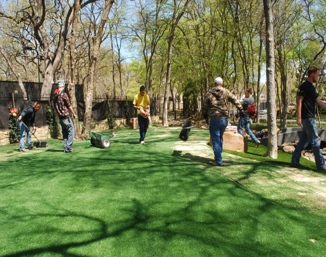 Artificial grass installation - base layer